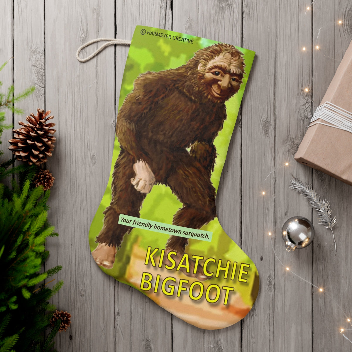 Kisatchie Bigfoot Santa Stocking