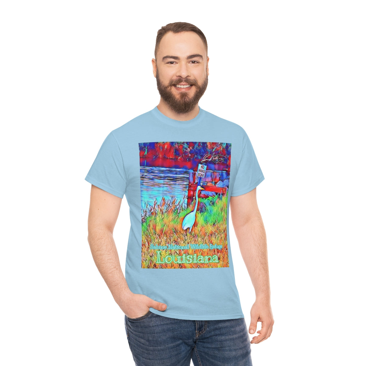 Louisiana Egret Heavy Cotton Tee