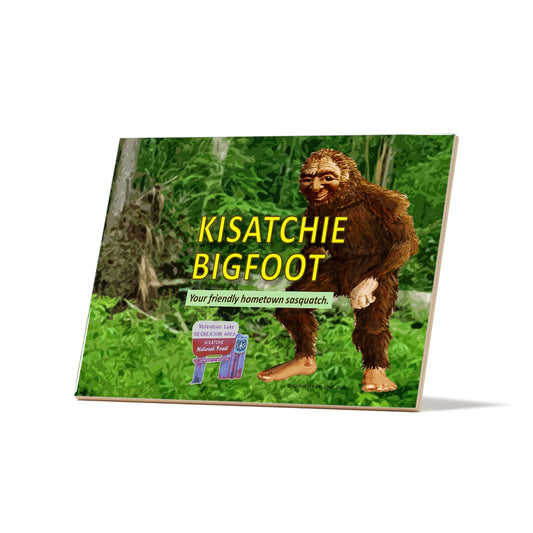 Glossy Ceramic Kisatchie Bigfoot Photo Tile