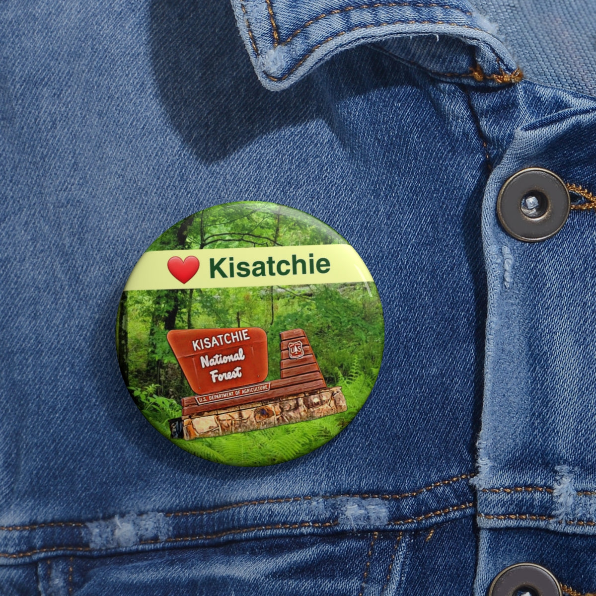 Kisatchie National Forest Pin Buttons