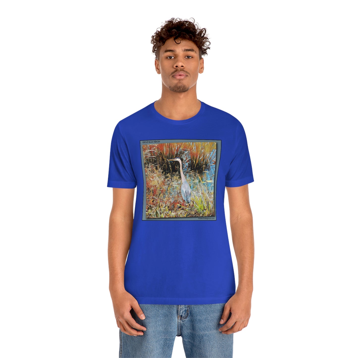 Unisex Great Blue Heron Jersey Tee