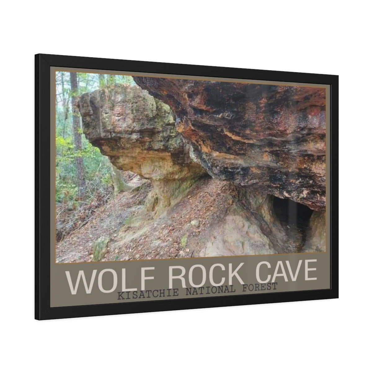 Framed Wolf Rock Cave Paper Posters