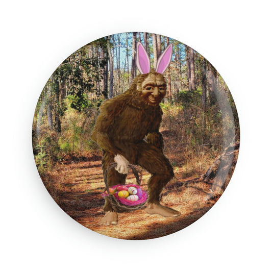 Round Easter Bigfoot Magnets