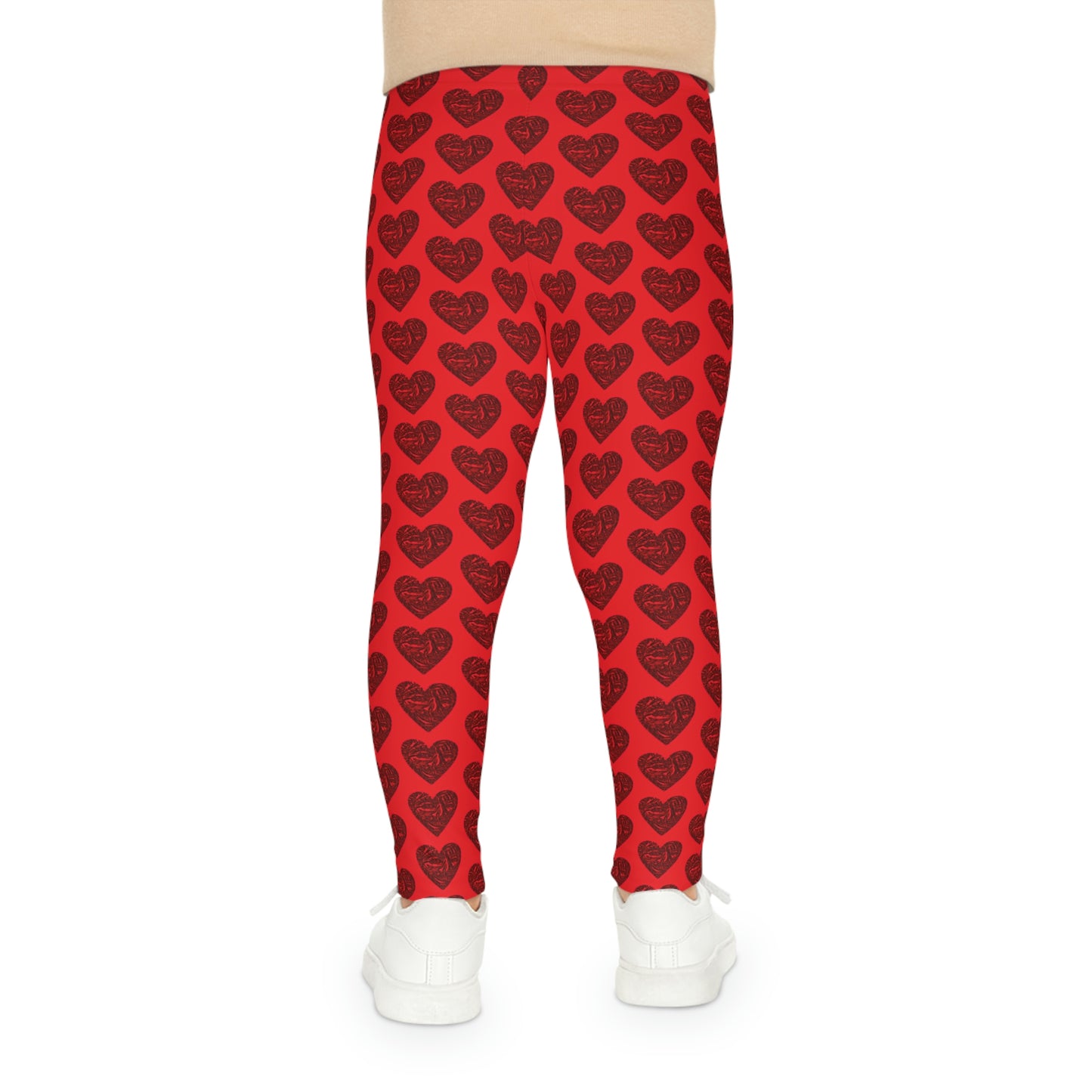 Bigfoot's (Red) Val Day Kids Leggings