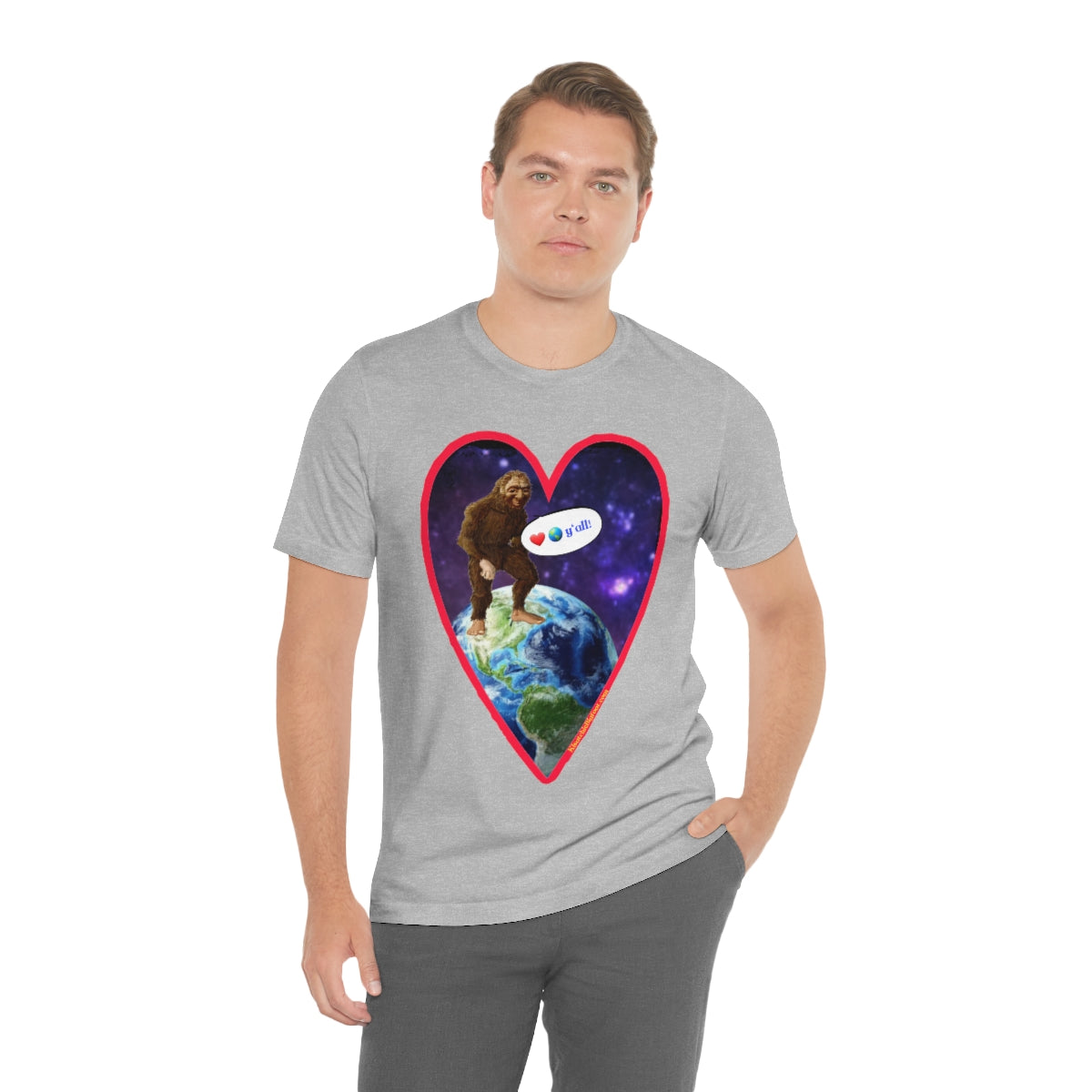 Love The Earth Y'all Bigfoot Jersey Tee