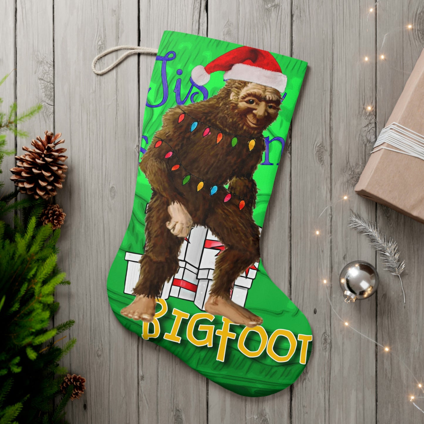 Bigfoot Santa Stocking