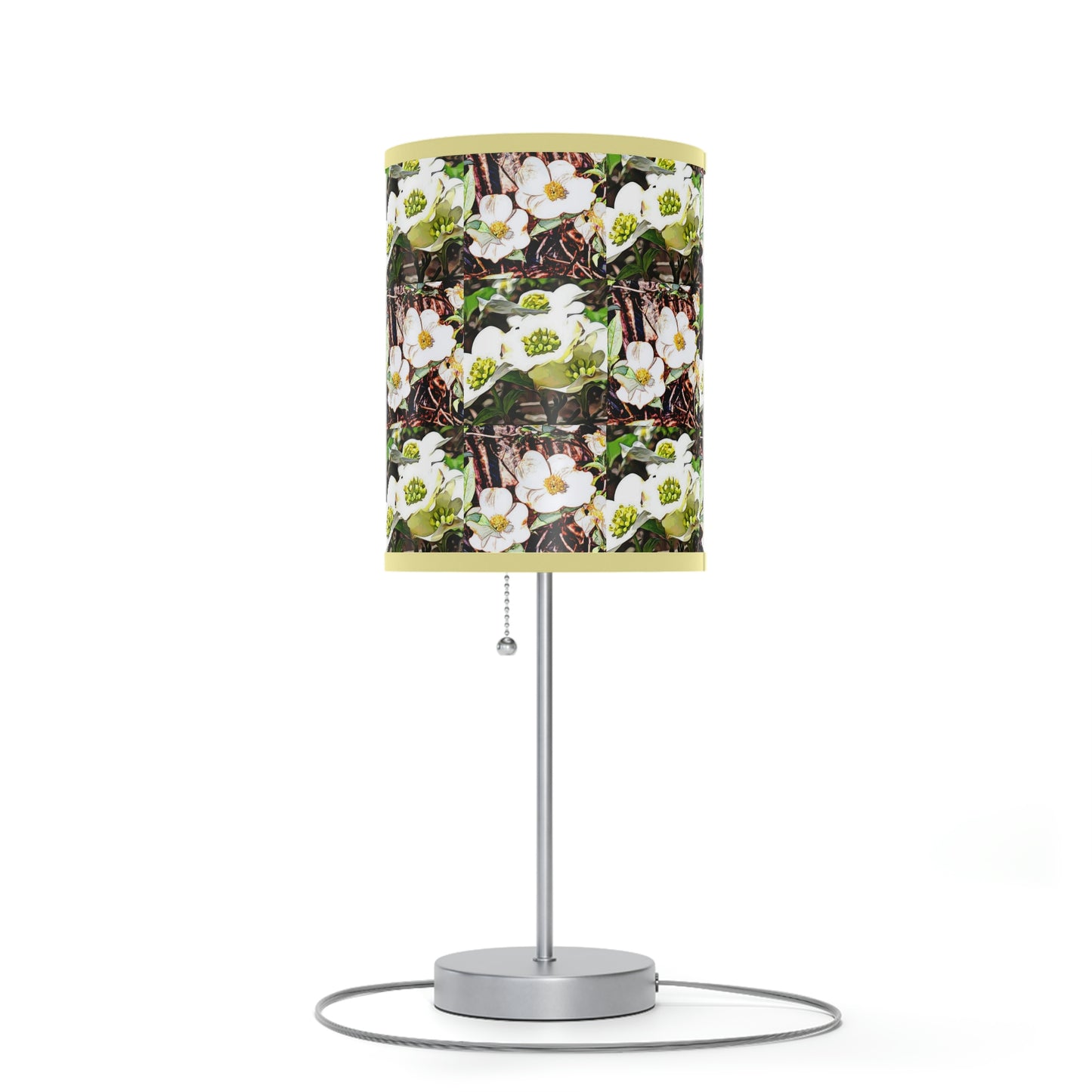 Dogwood Blossoms Lamp on a Stand