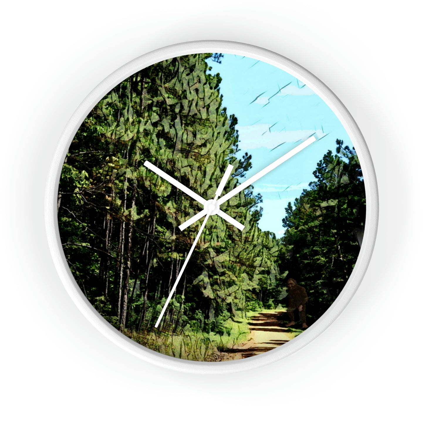 Kisatchie Bigfoot in Shadow Wall Clocks