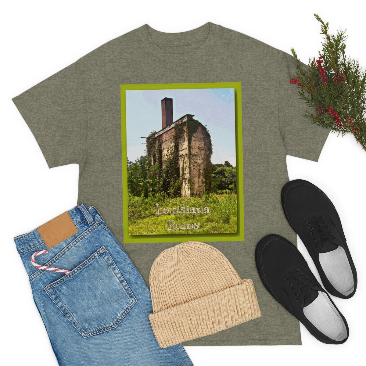 Louisiana Ruins Heavy Cotton Tee