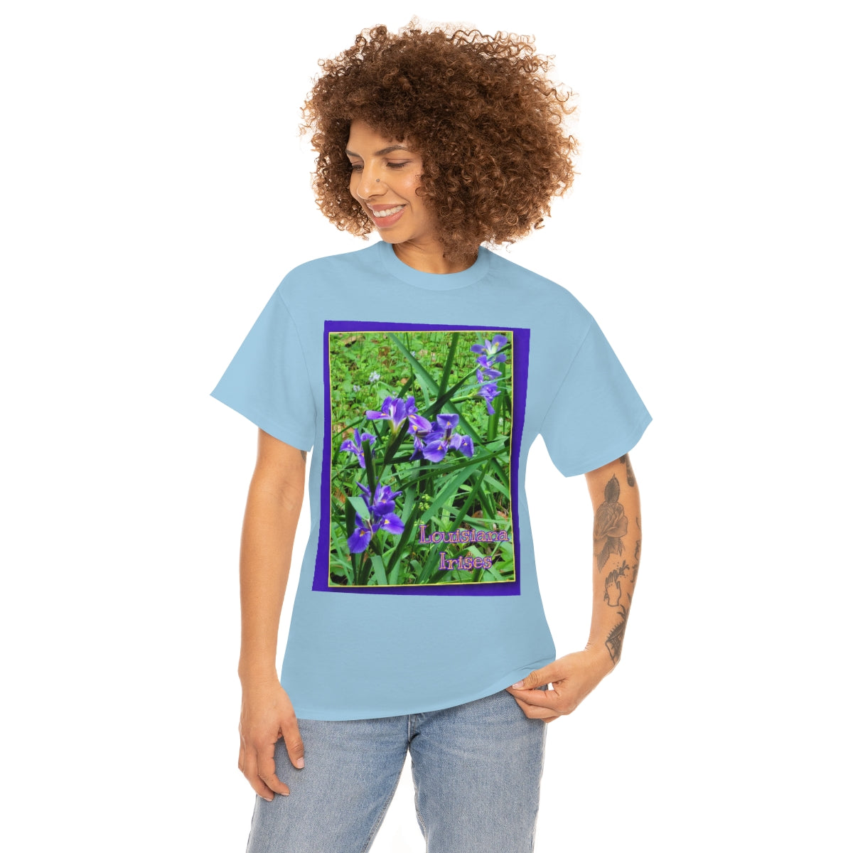 Unisex Louisiana Irises Heavy Cotton Tee