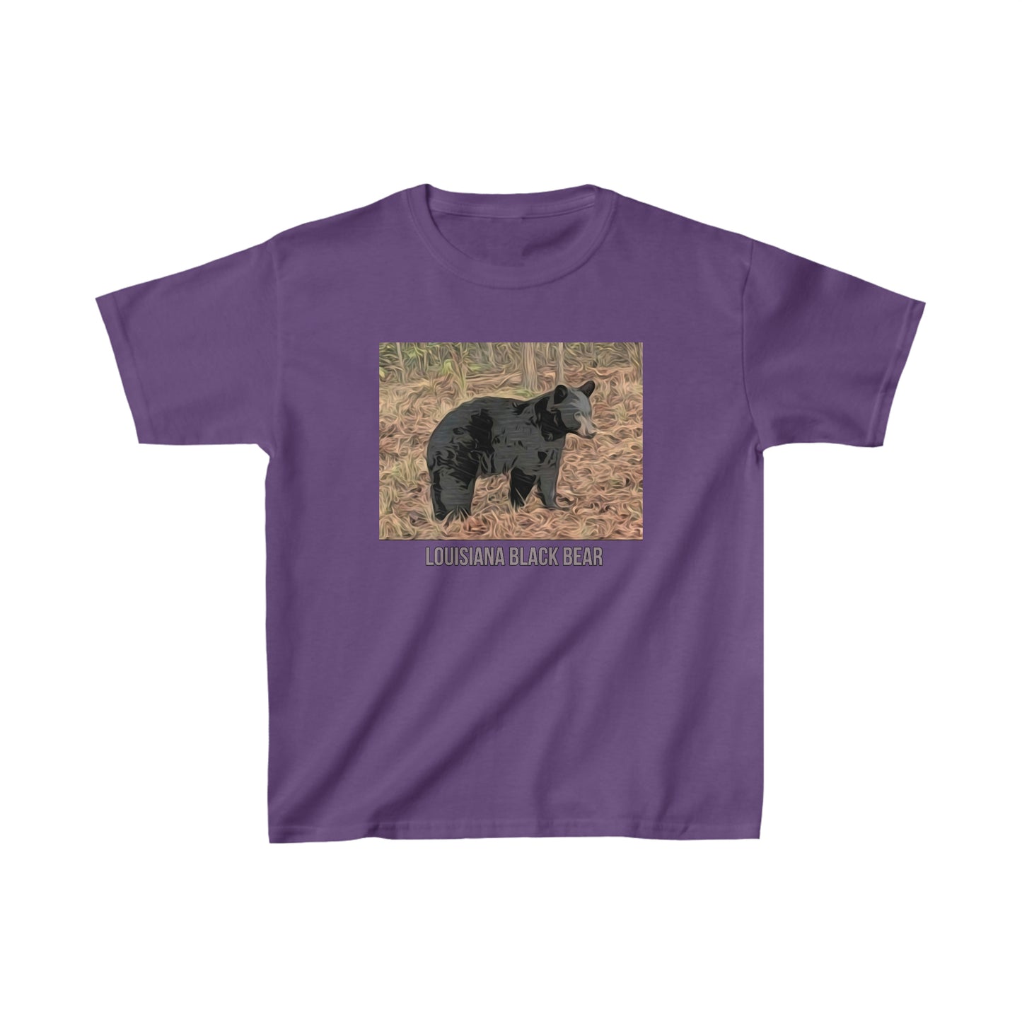 Kids Hvy Cotton Louisiana Black Bear T-Shirt