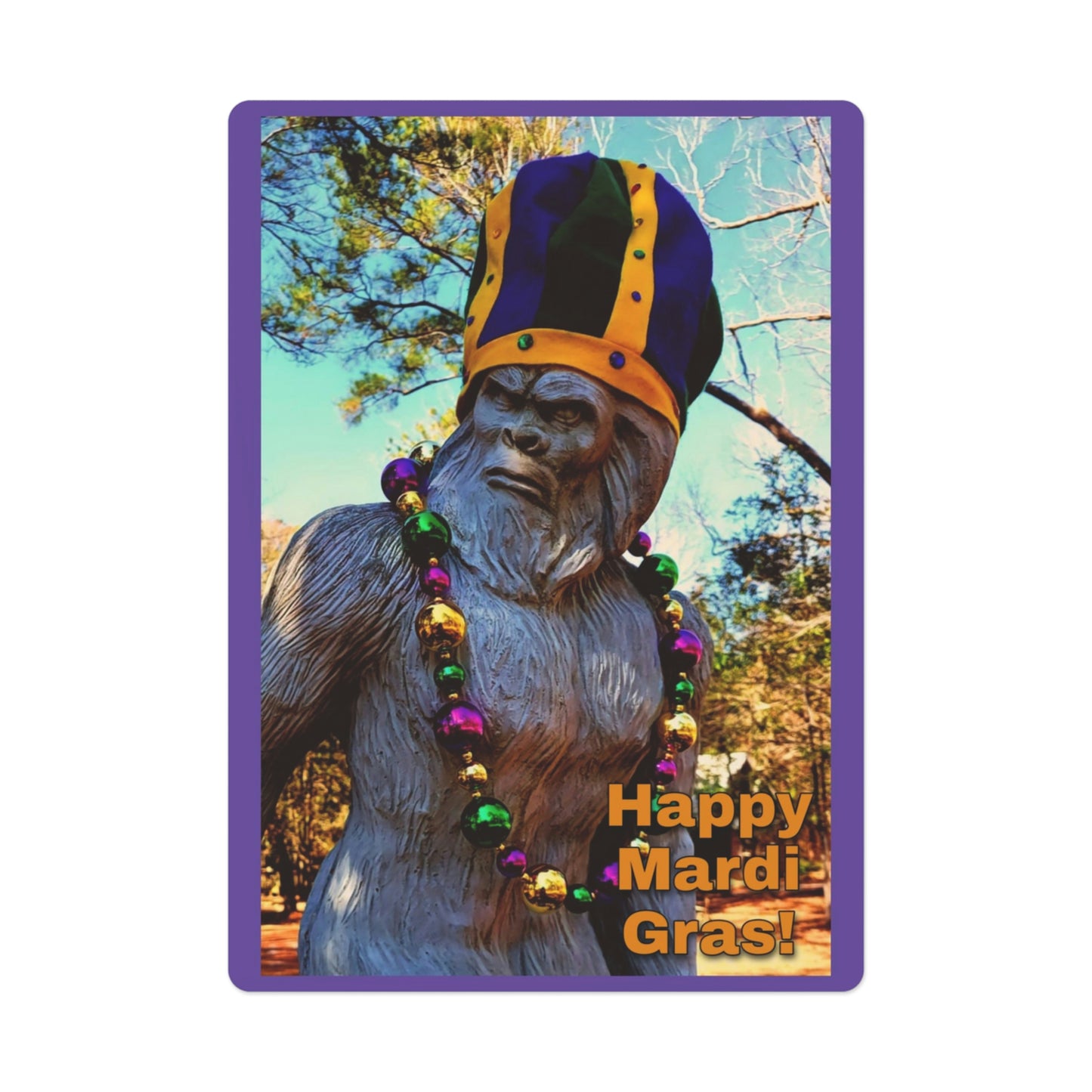 Mardi Gras Bigfoot Playing Cards