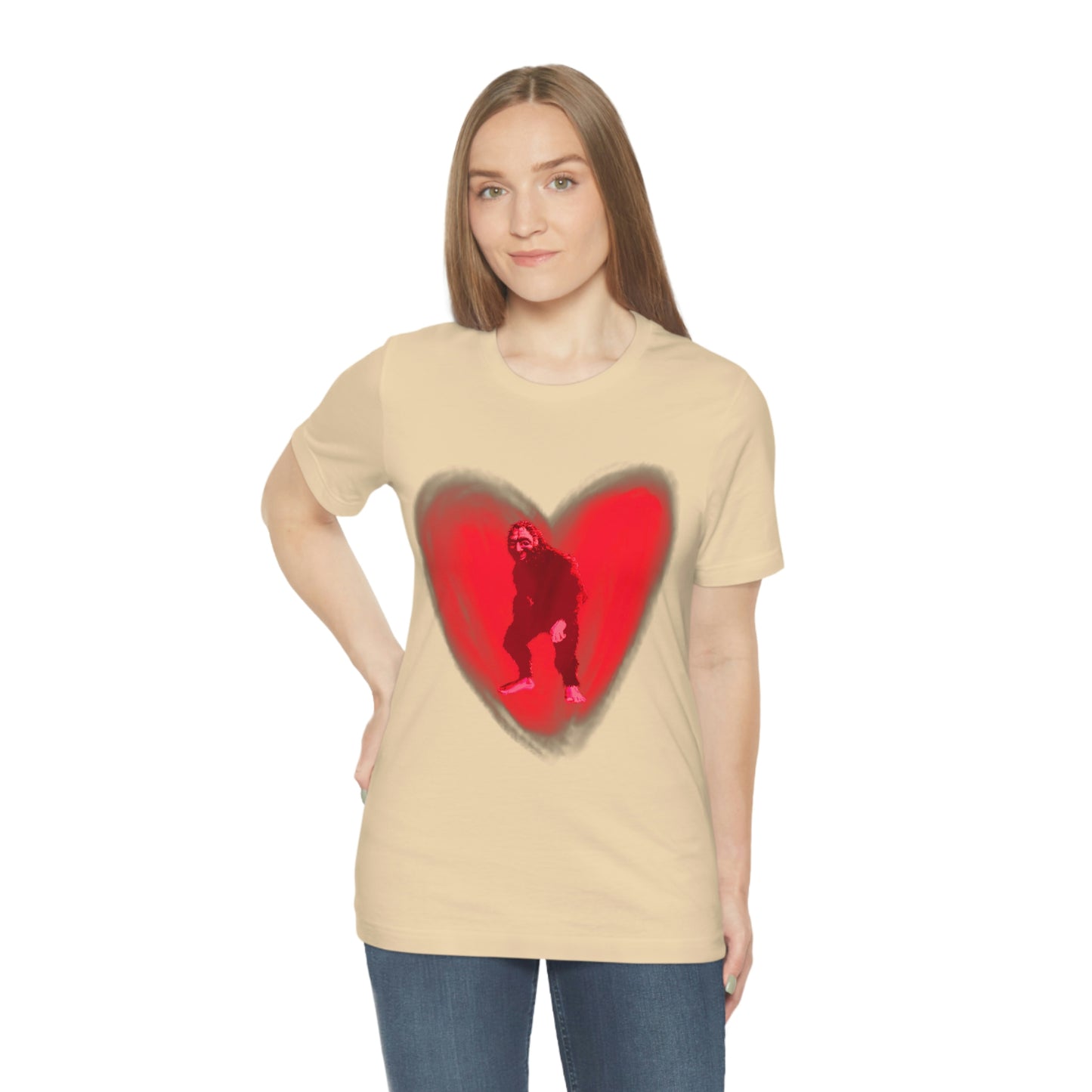 Unisex Bigfoot in My Heart Jersey Tee