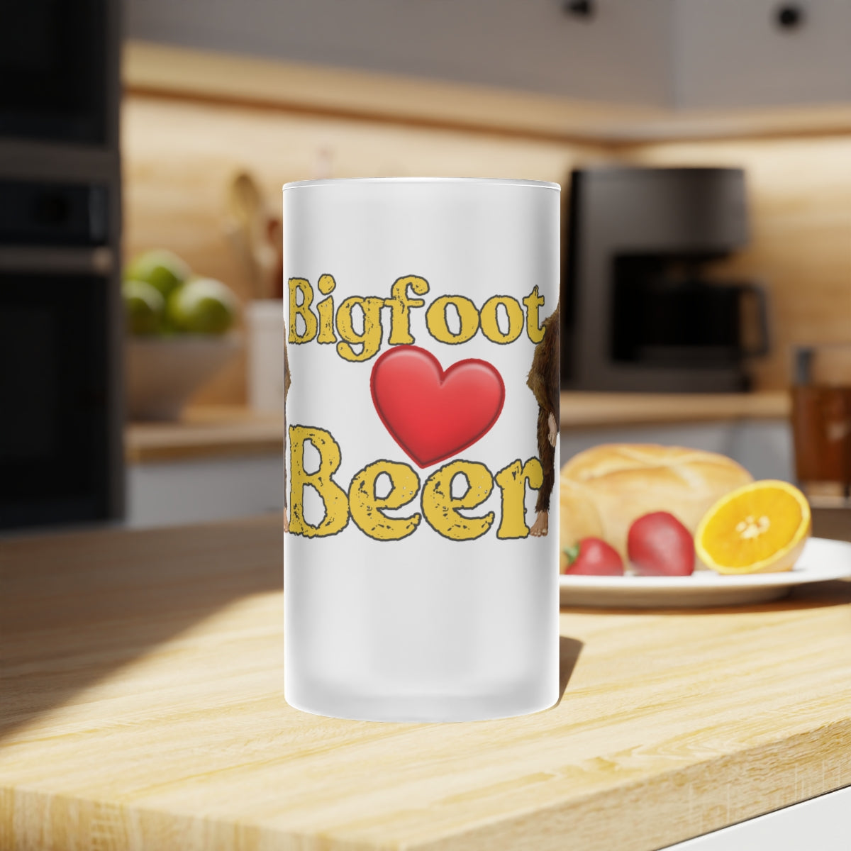 Frosted Glass Bigfoot Beer Mug