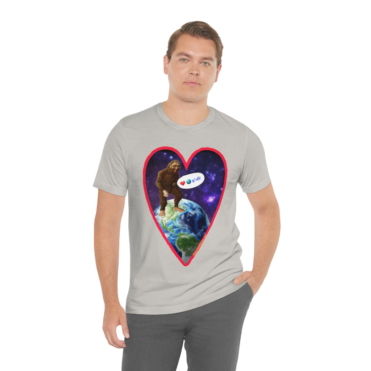 Love The Earth Y'all Bigfoot Jersey Tee