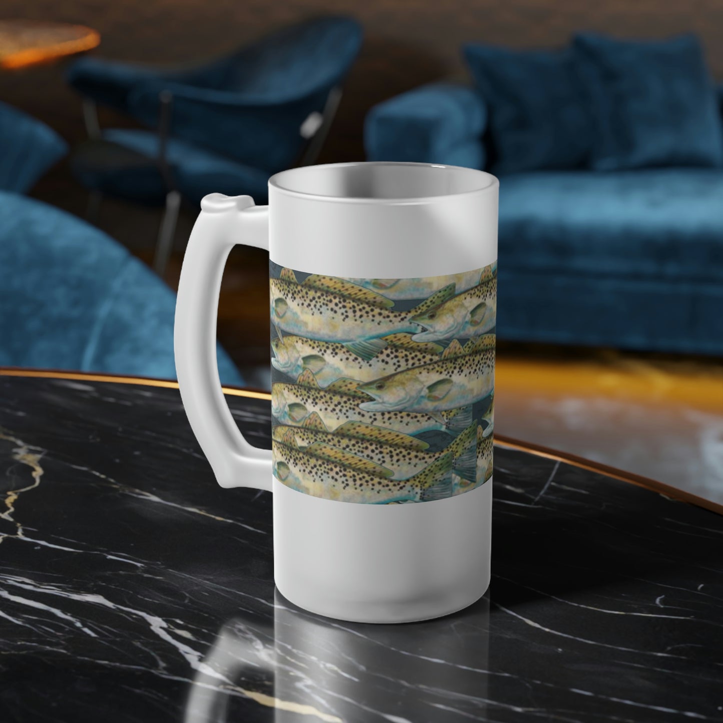 Frosted Speckled Trout Beer Mug