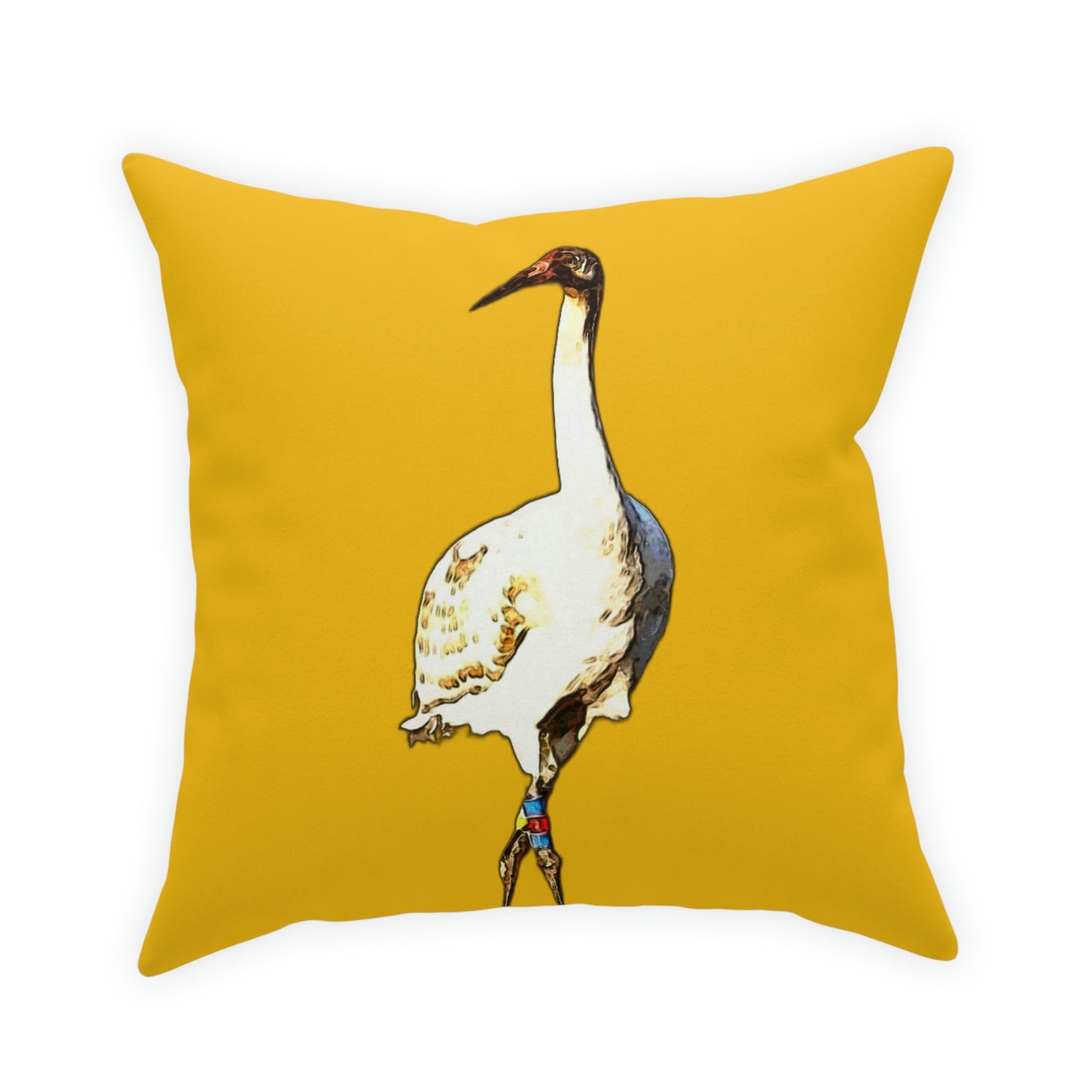 Whooping Crane Broadcloth Pillow