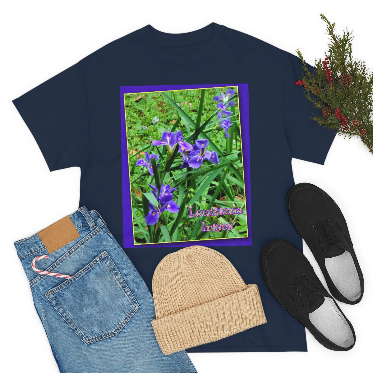 Louisiana Irises Heavy Cotton Tee