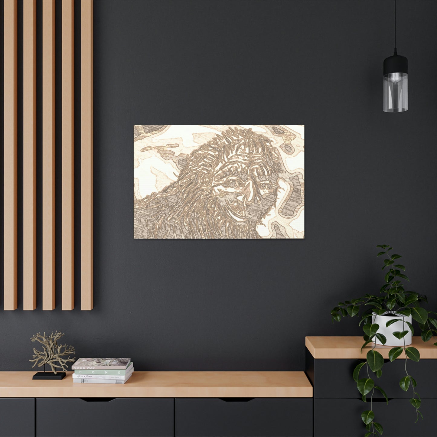 Bigfoot Sketch Canvas Gallery Wraps