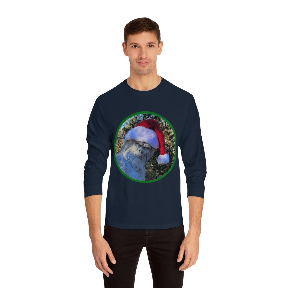 Unisex Bigfoot Santa Long Sleeve Tee