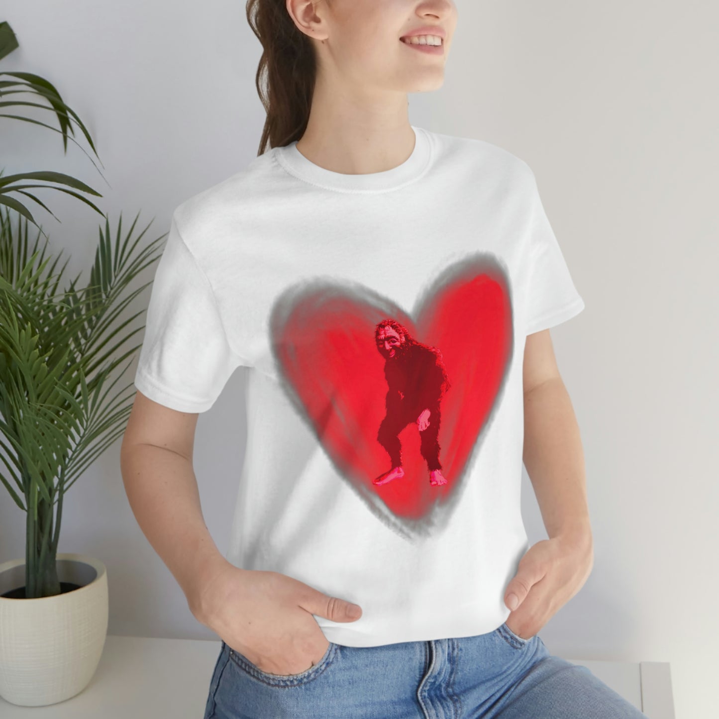 Unisex Bigfoot in My Heart Jersey Tee