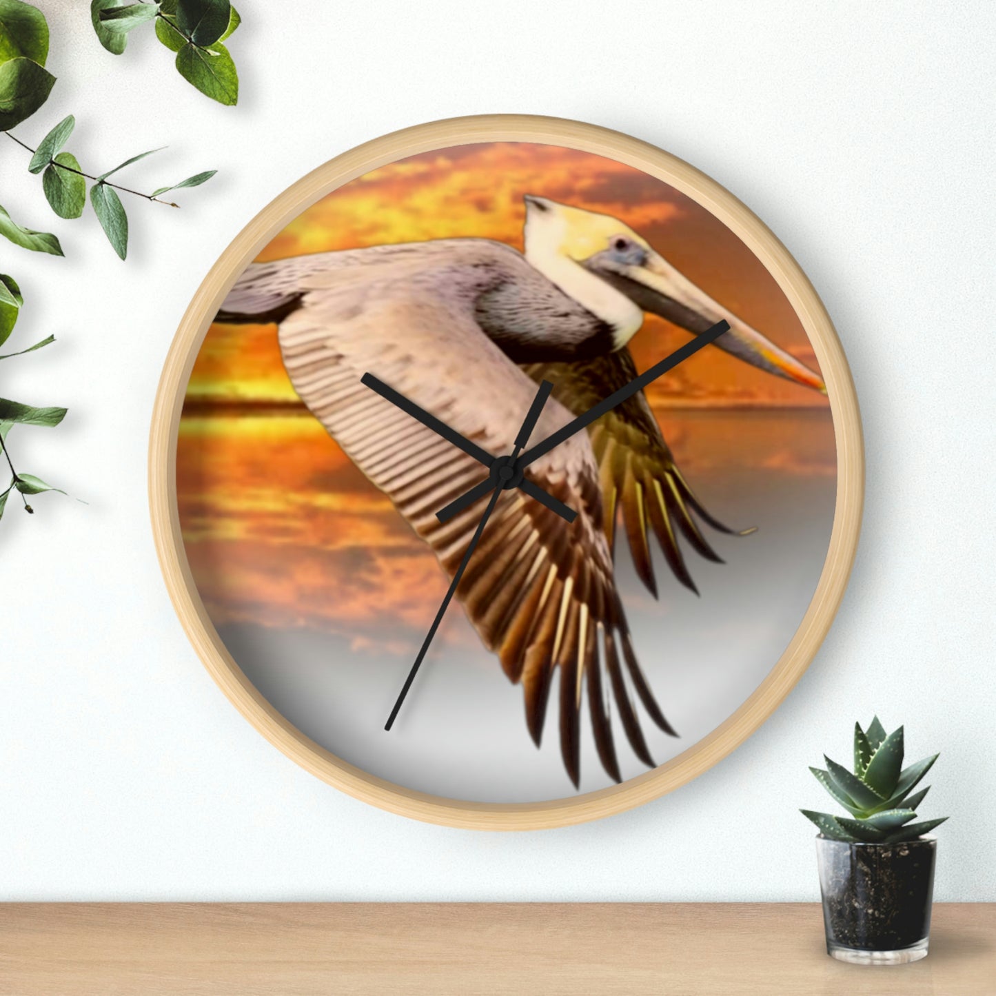 Louisiana's Brown Pelican Wall Clocks