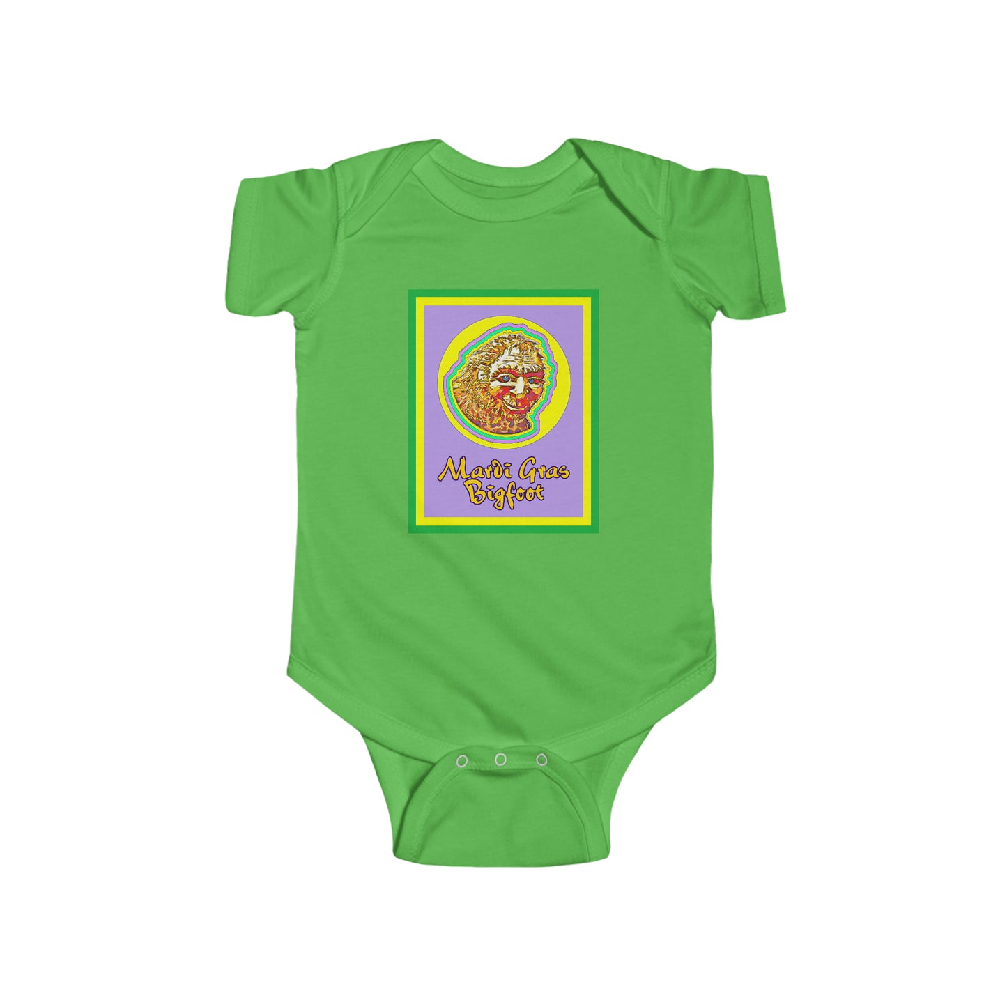 Bigfoot's Mardi Gras Fine Jersey Bodysuit