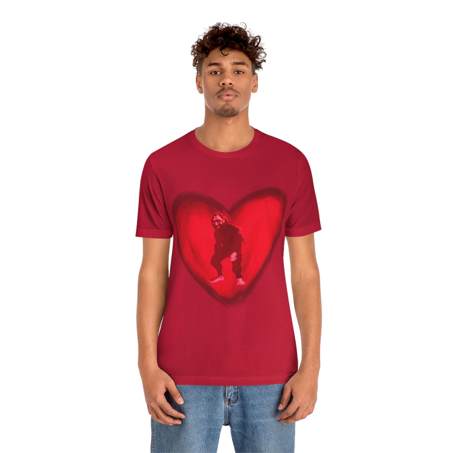 Unisex Bigfoot in My Heart Jersey Tee