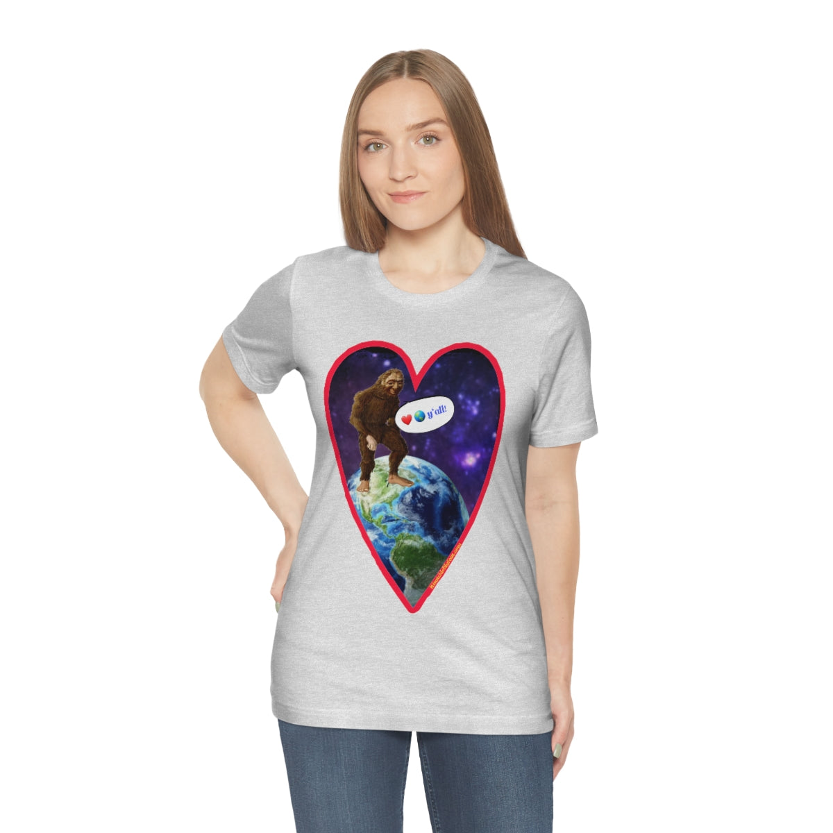 Love The Earth Y'all Bigfoot Jersey Tee