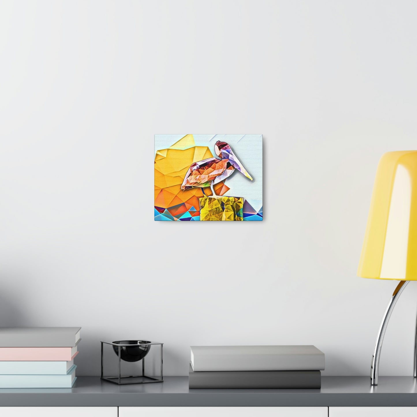 Polygonal Pelican Canvas Gallery Wraps